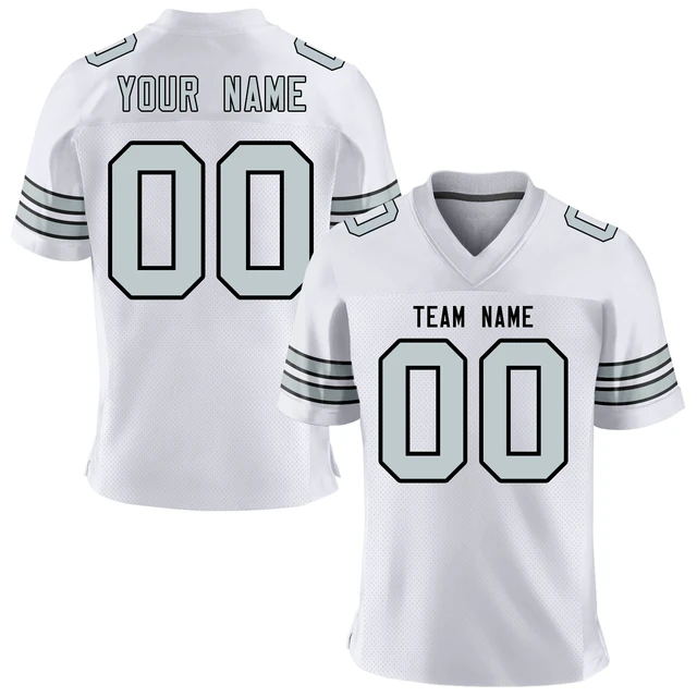 "Custom American Football Jersey - Sublimation printed football shirt featuring vibrant colors and personalized designs, crafted from lightweight, moisture-wicking fabric for optimal comfort and performance on the field."