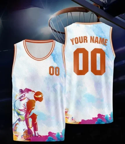 "Personalized Performance: The White Customized Basketball Jersey"