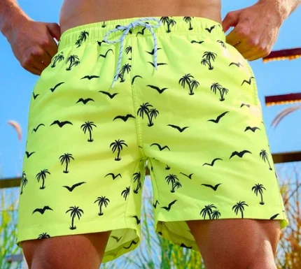 "A stylish display of various summer shorts in vibrant colors and patterns, showcasing their comfortable fit and trendy designs, perfect for warm weather and casual outings."