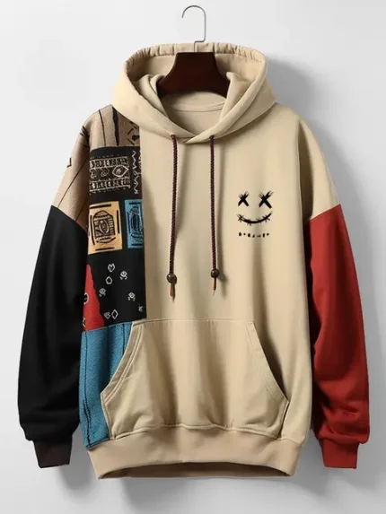 "A collection of stylish fleece hoodies displayed on hangers, showcasing various colors and designs. The hoodies highlight their soft texture, functional features like adjustable hoods, and front pockets, representing the perfect combination of design and comfort."